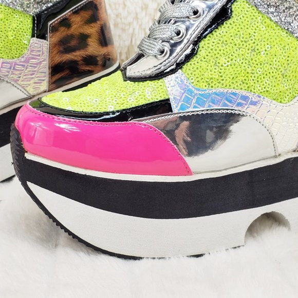 Kitchen Sink Hidden Wedge Platform Low Top Sneakers - Picture 13 of 13